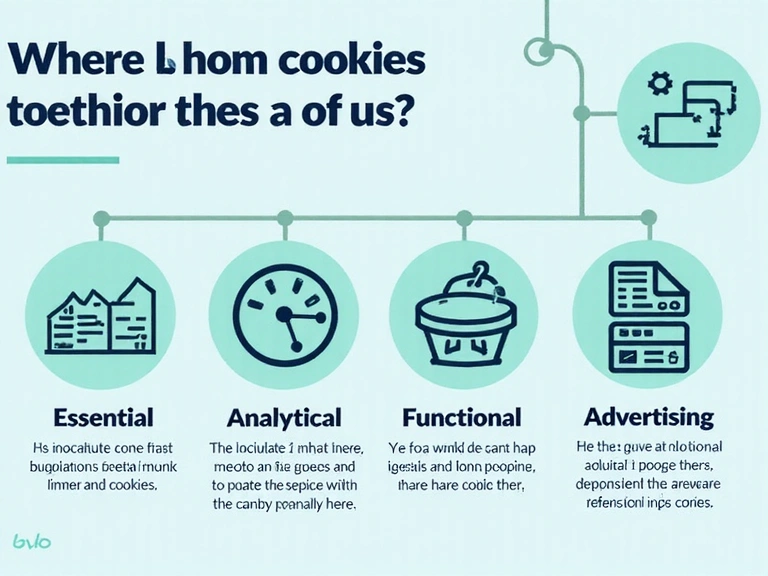 Grafika przedstawiająca różne rodzaje plików cookie i ich funkcje